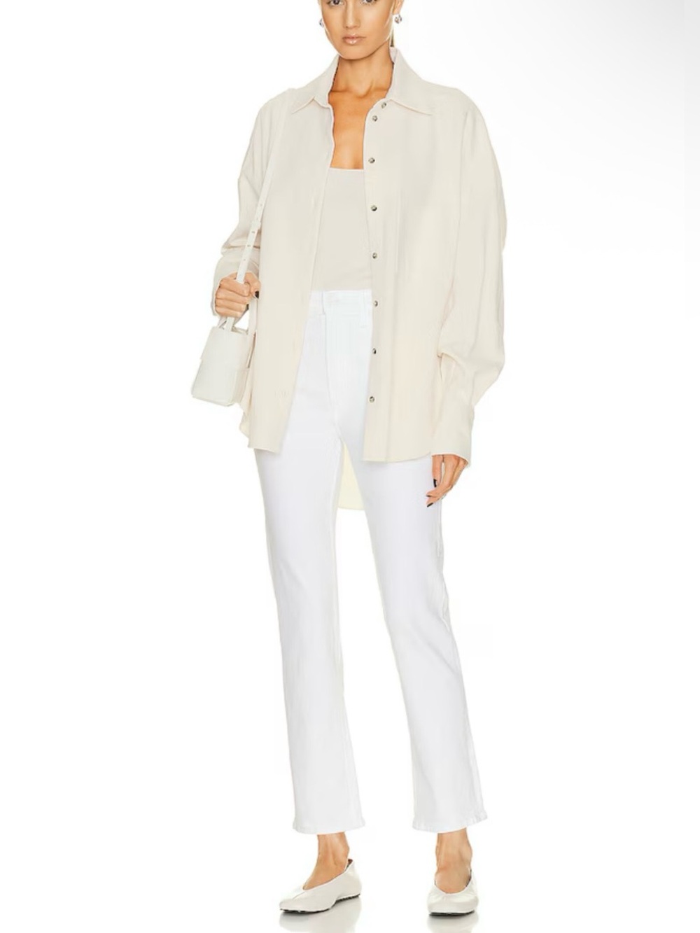 MOTHER High Waisted Rider Ankle Fray size 25 White